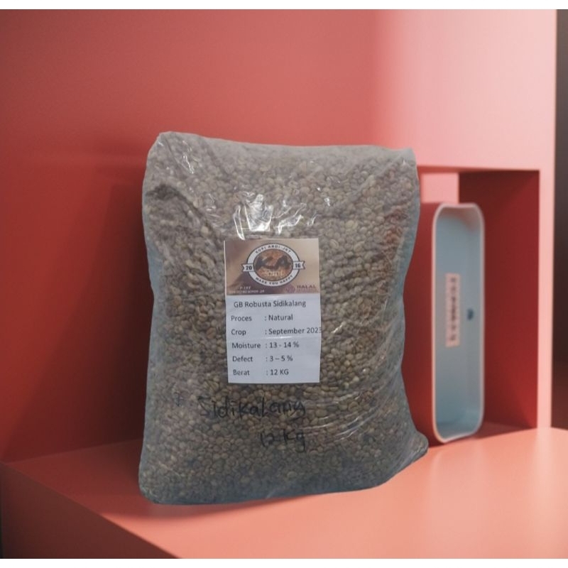 Grean Bean(GB)/biji kopi mentah Robusta sidikalang Natural New crop 1 kg dan 1/2 Kg