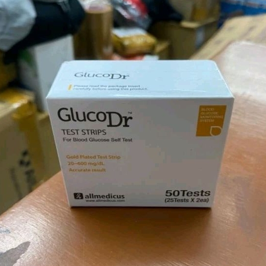 Strip Gluco Dr Code 8 Refill / Stik Gula Darah Gluco Dr isi 25