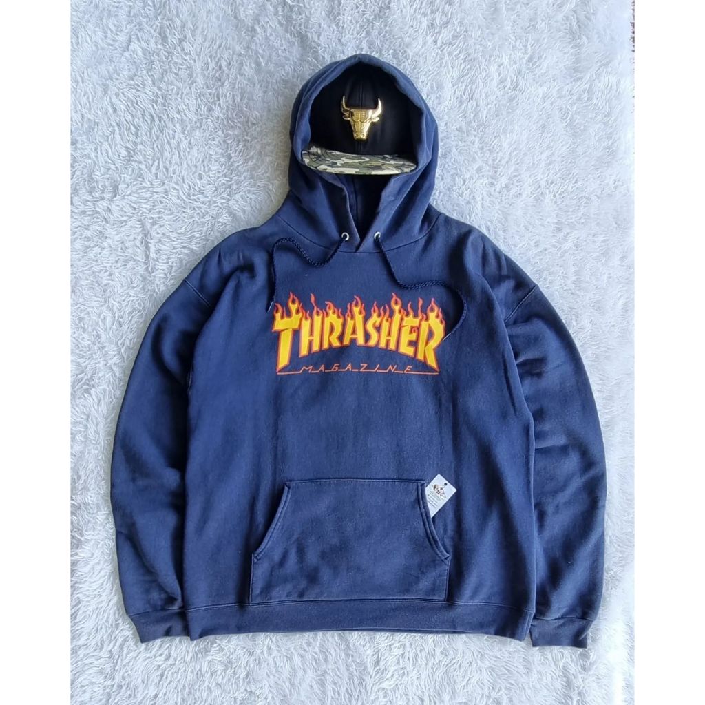 HOODIE THRASHER BIRU (SECOND ORIGINAL)