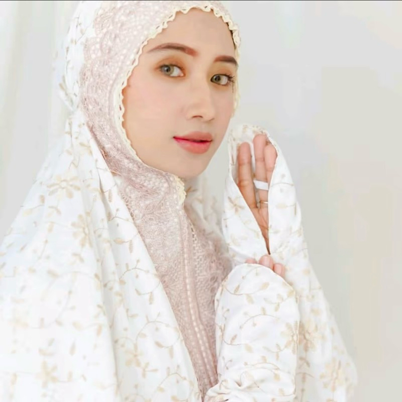 Mukena sutra terusan murah mewah elegan