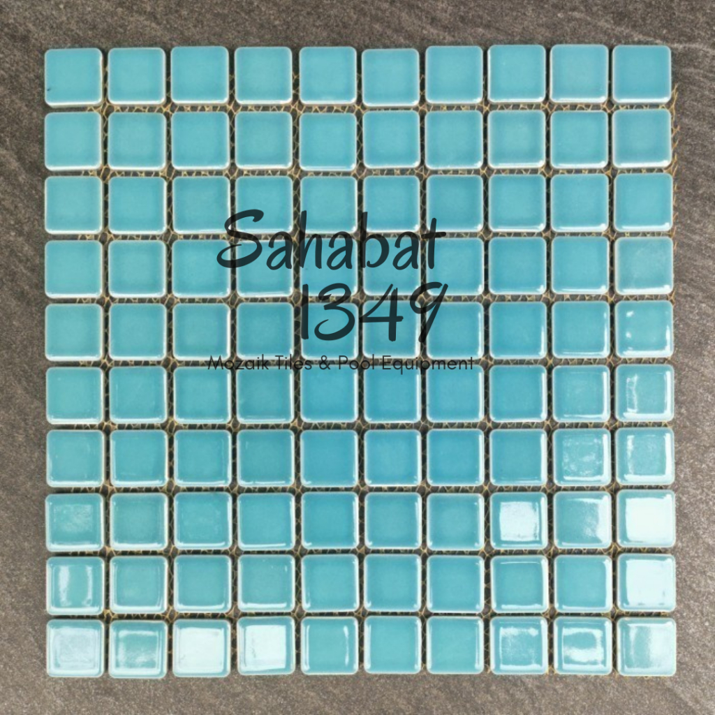 Mosaic Mass Type JRE 0233 Mosaic Keramik Dinding Kamar Mandi Hijau Tosca