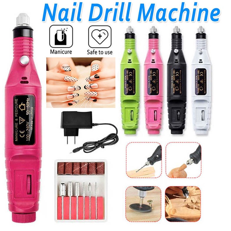 KODE F65F Bor Mini  Alat Ukir Grafir  Gerinda Listrik Mini  Pen Ukir  Pedicure Manicure Machine Setm