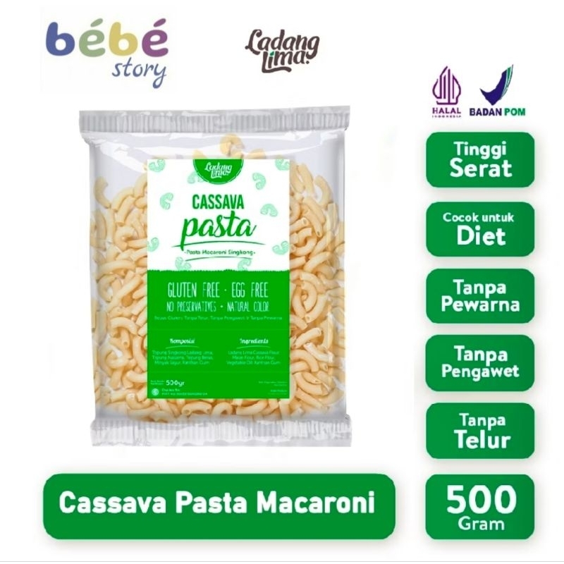 

LADANG LIMA CASSAVA PASTA GLUTEN FREE WITH PROTEIN - PASTA MACARONI 500G