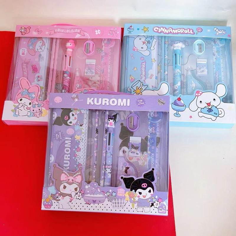 

8026 Set stationery 7 in 1 paket alat tulis kotak pensil besi skipping penggaris penghapus rautan dinosaurus ikan aquarium sea animals fox animal world unicorn cars frozen hadiah kado ultah ulang tahun gift anak sekolah