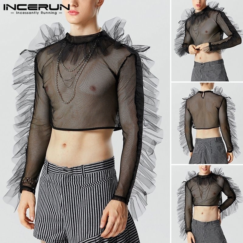 Kaos Jaring Pria Variasi Rumbai Rumbai