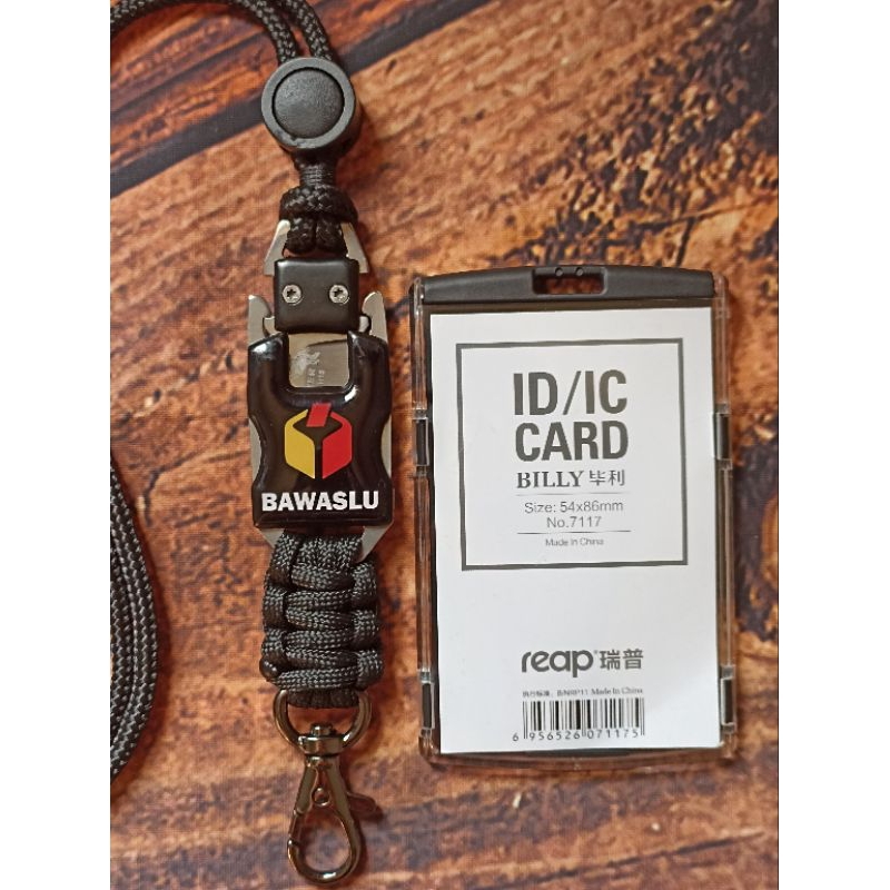 

Tali Lanyard id Card Logo BAWASLU sudah termasuk Case Holder