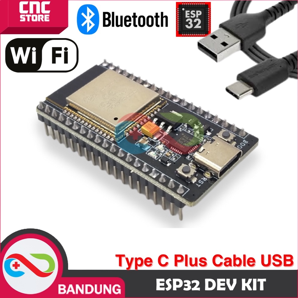 ESP32 ESP32S DOIT WIFI BLUETOOTH IOT DUAL CORE TYPEC 38 PIN PLUS KABEL DATA u E4C6