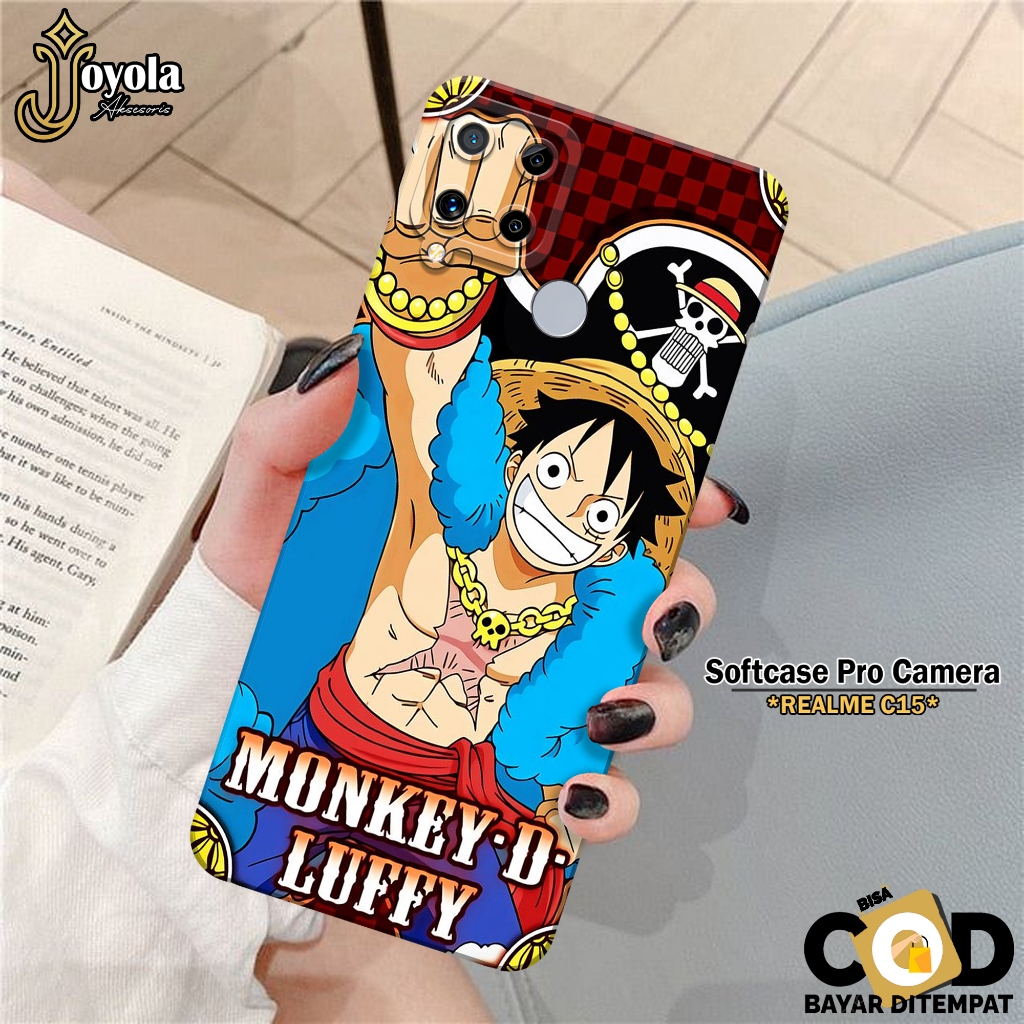 JOYOLA Case Hp Realme C15 - Softcase Realme C15 Terbaru - Fashion Case Anime - Casing Realme C15 - K