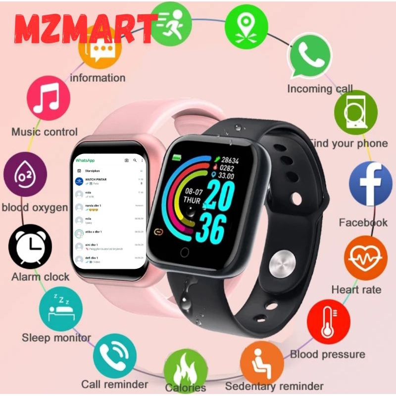 SMARTWATCH ANDROID 4g IP67 Y68 JAM TANGAN PINTAR ANTI AIR PRIA Wanita WHATSAPP