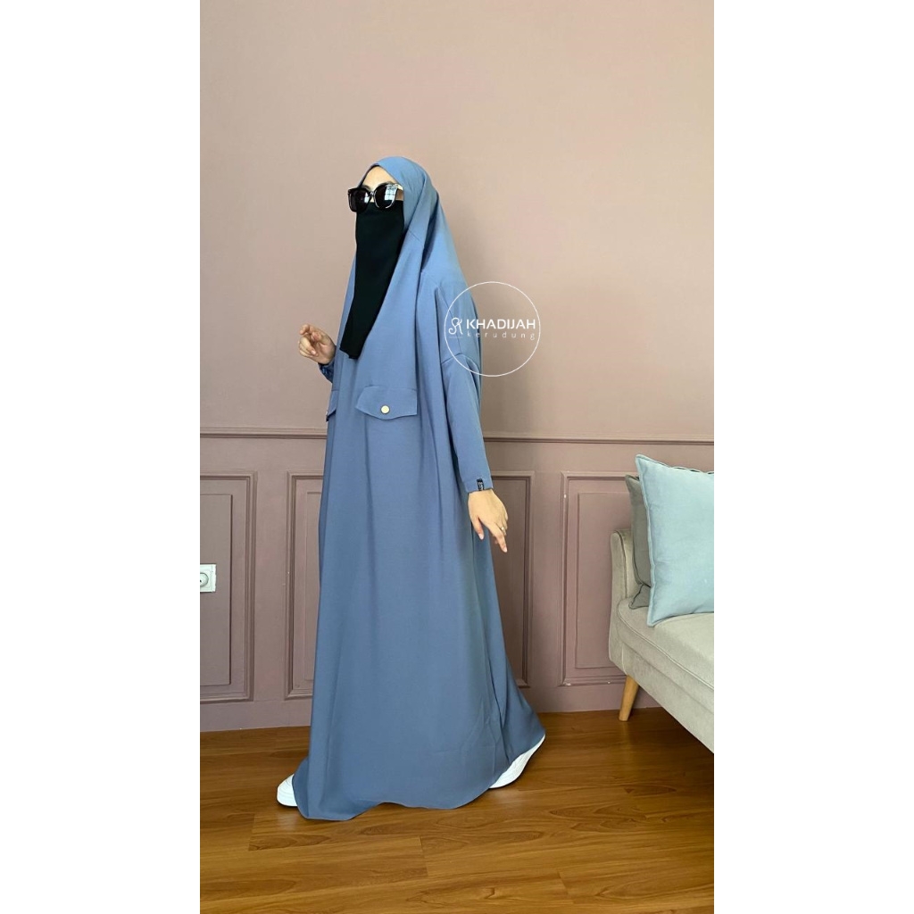 Gamis Abaya Model Dress Khimar Overhead Jawda Bahan Rosecrepe By Khadijah kerudung