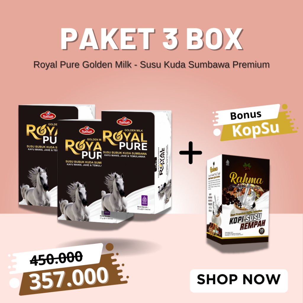 

[PAKET 3 BOX] ROYAL PURE SUSU KUDA SUMBAWA PREMIUM