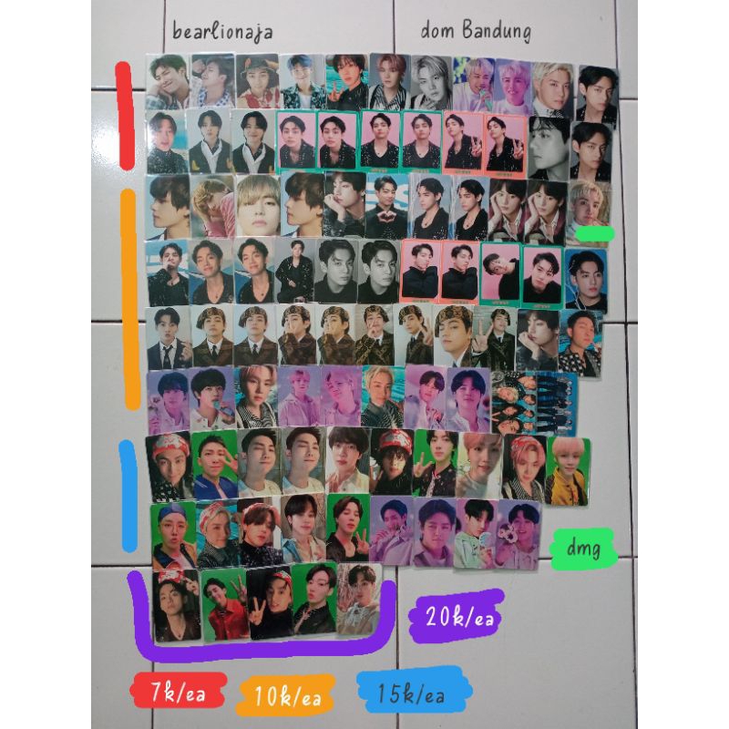 WTS PC DICON 101 BTS Official member Namjoon Seokjin Yoongi J-hope Jimin Jungkook Grup ot7