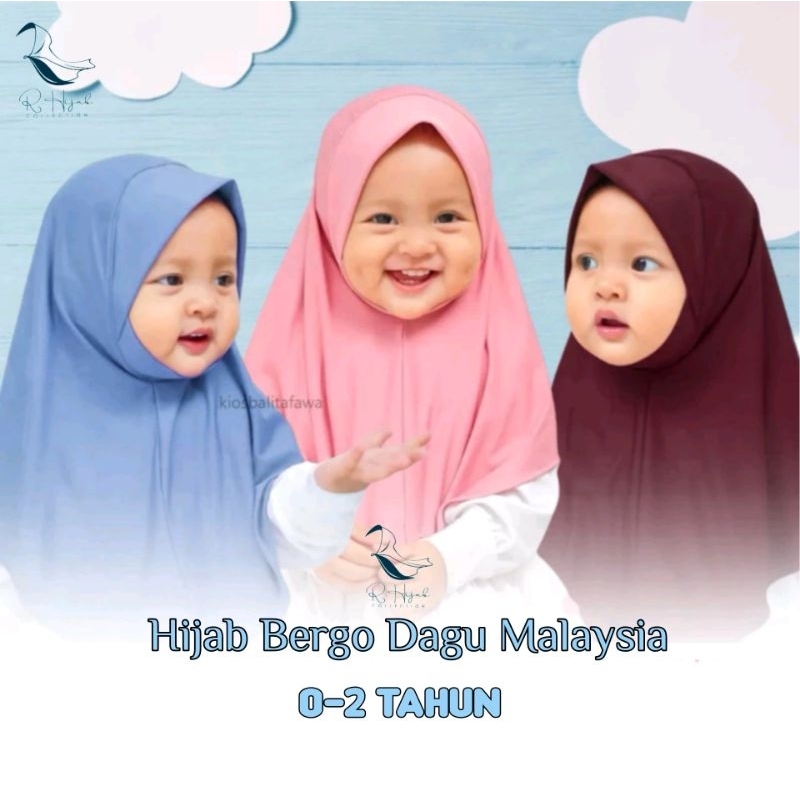 HIJAB MALAYSIA BAYI 1-4 TAHUN JILBAB INSTAN MALAY ANAK