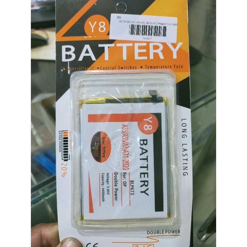 Baterai oppo A3s - A5s - A31 2020 - BLP673 Battery Double power - Batre