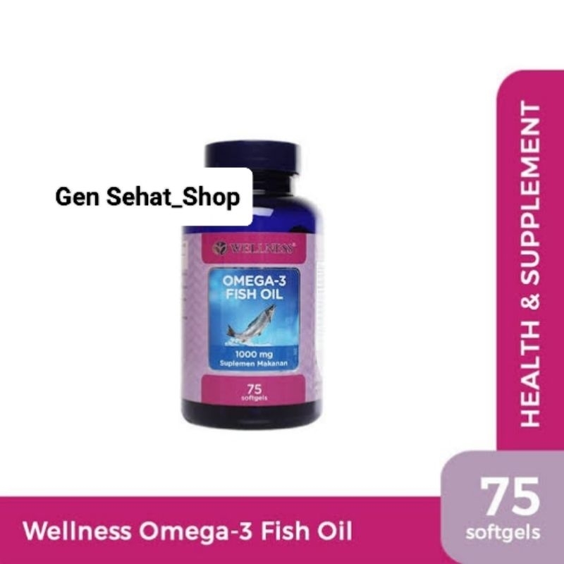Wellness Omega 3 1000 MG (75 SoftGels) Original Asli