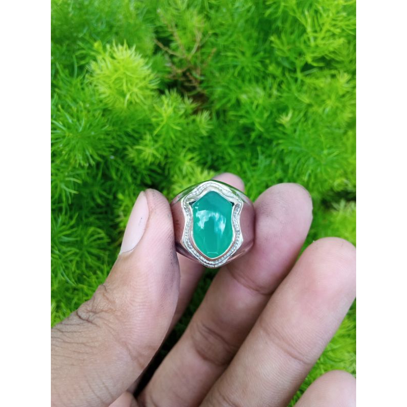 cincin akik batu bacin terompah / batu cincin akik terompah murah
