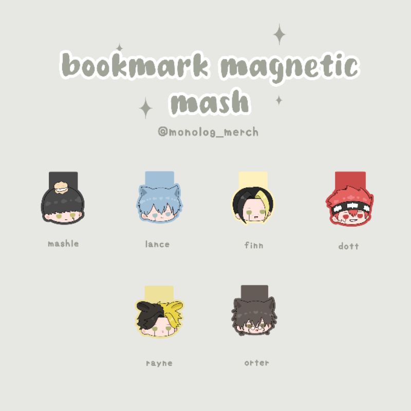 

bookmark magnetic anime mashle