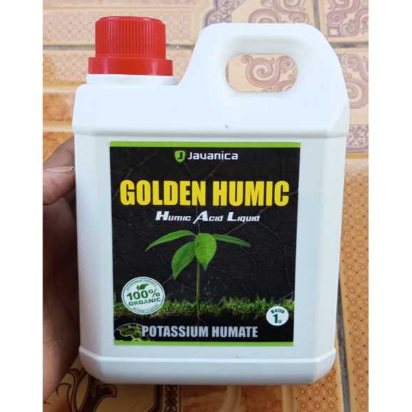 GOLDEN HUMIC 1 LITER - HUMIC ACID CAIR 100 % ORGANIC