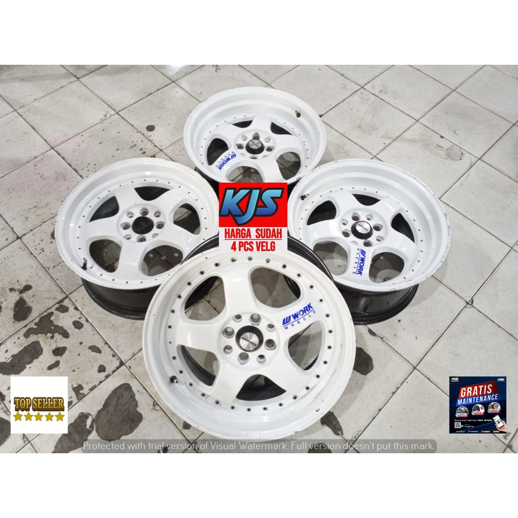 Velg Racing Celong Bekas R17 Work Pcd 4x100 4x114 Ring 17 Buat Livina City Baleno Avanza Xenia Vios 