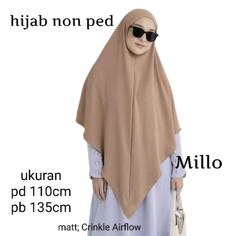 bergo LV jumbo non ped/jilbab crinkle jumbo/hijab syari crinkle jombo premium/kerudung crinkle syari