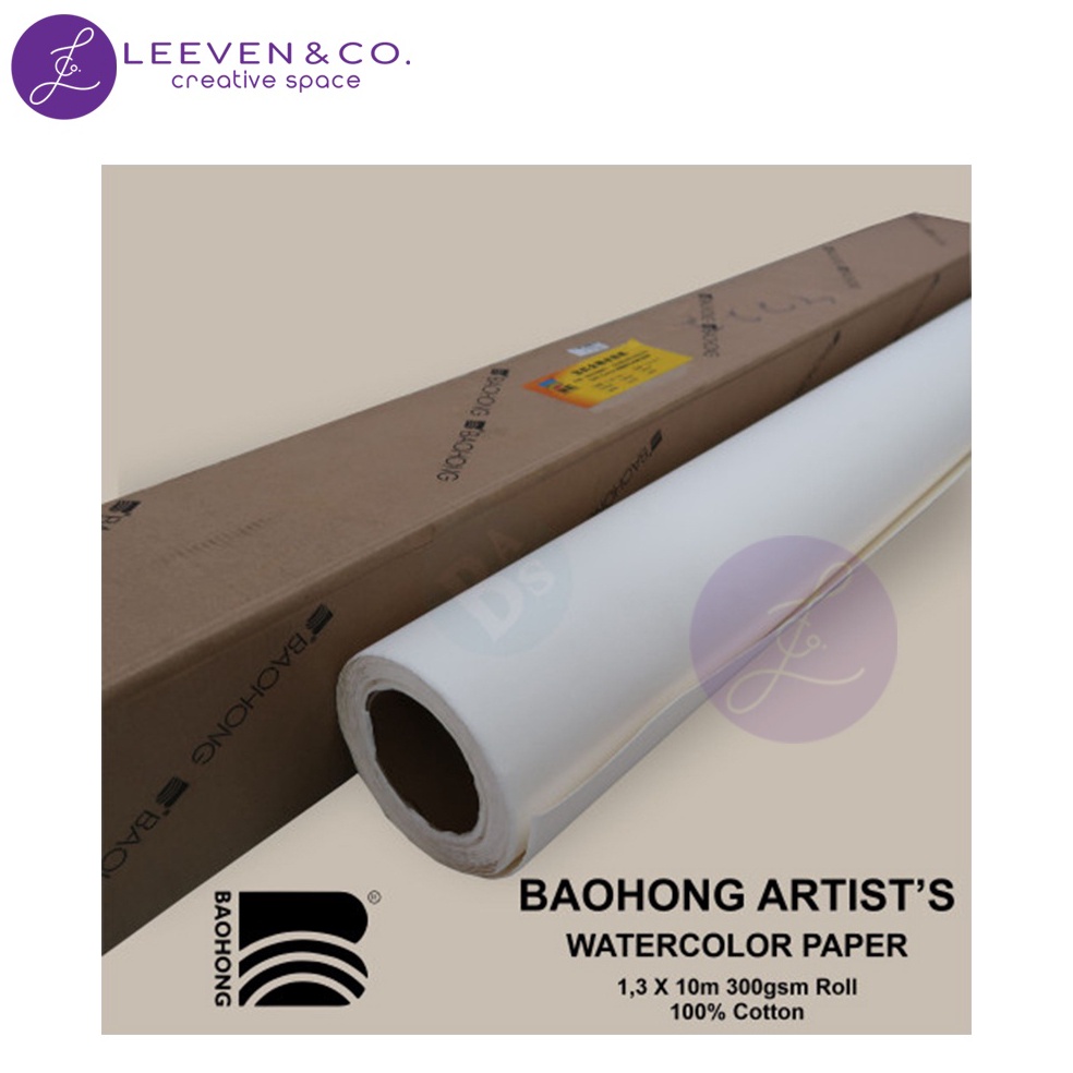 

KODE U95Q METERAN BAOHONG ARTIST WATERCOLOR PAPER ROLL 13 X 1 METER 3GSM PER METER