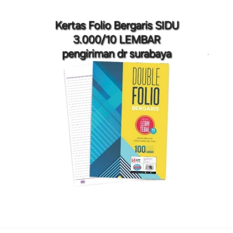 

Folio bergaris ECER 3.000/10LEMBAR pengiriman dari surabaya