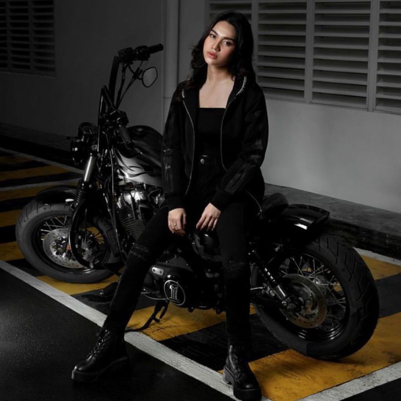 RUCAS “Ultra Stitch” Leather Bone Zip Hoodie