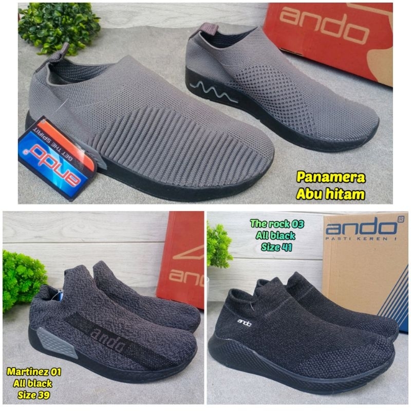 SEPATU SLIP ON WANITA MURAH / SEPATU RAJUT WANITA MURAH /SEPATU SEKOLAH FULL HITAM SMP SMA ANDO YUNA