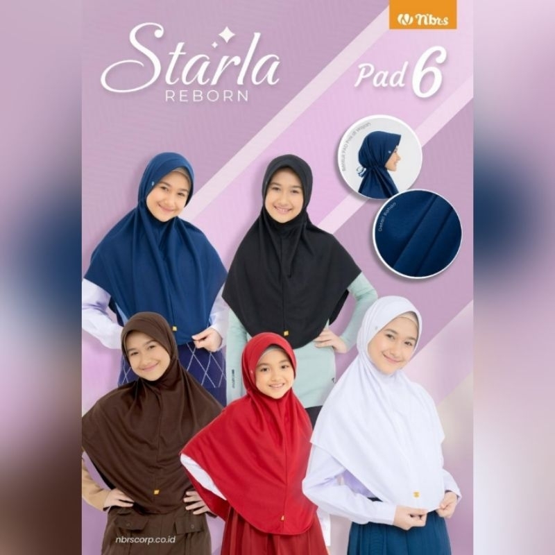 Hijab Anak Nibras Starla Pad 6/Jilbab Nibras Kerudung Sekolah