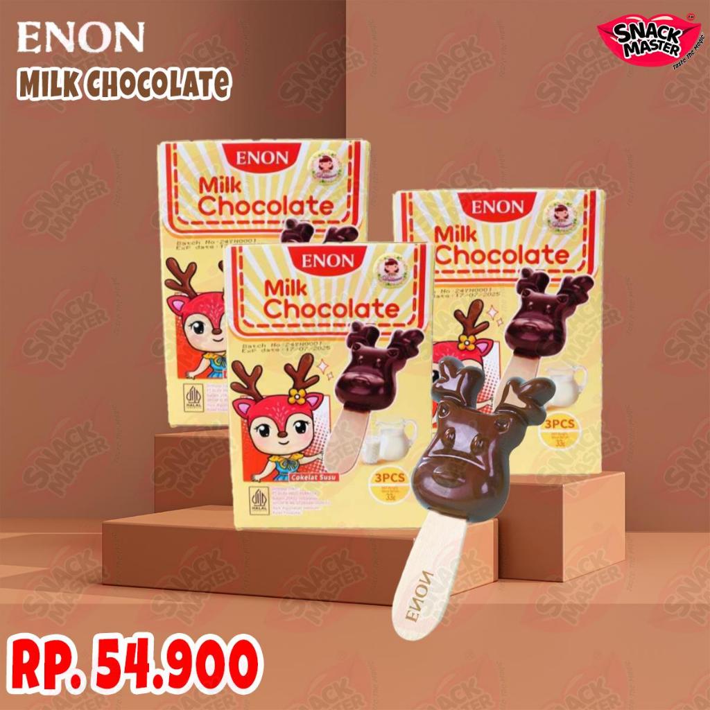 

ENON Chocolate Karakter Lucu Matcha Dark Milk 33g x 3pack [ Bundle 3 ] - Varian Rasa Susu Snack Coklat Food Cemilan Cokelat Susu Makanan Manis