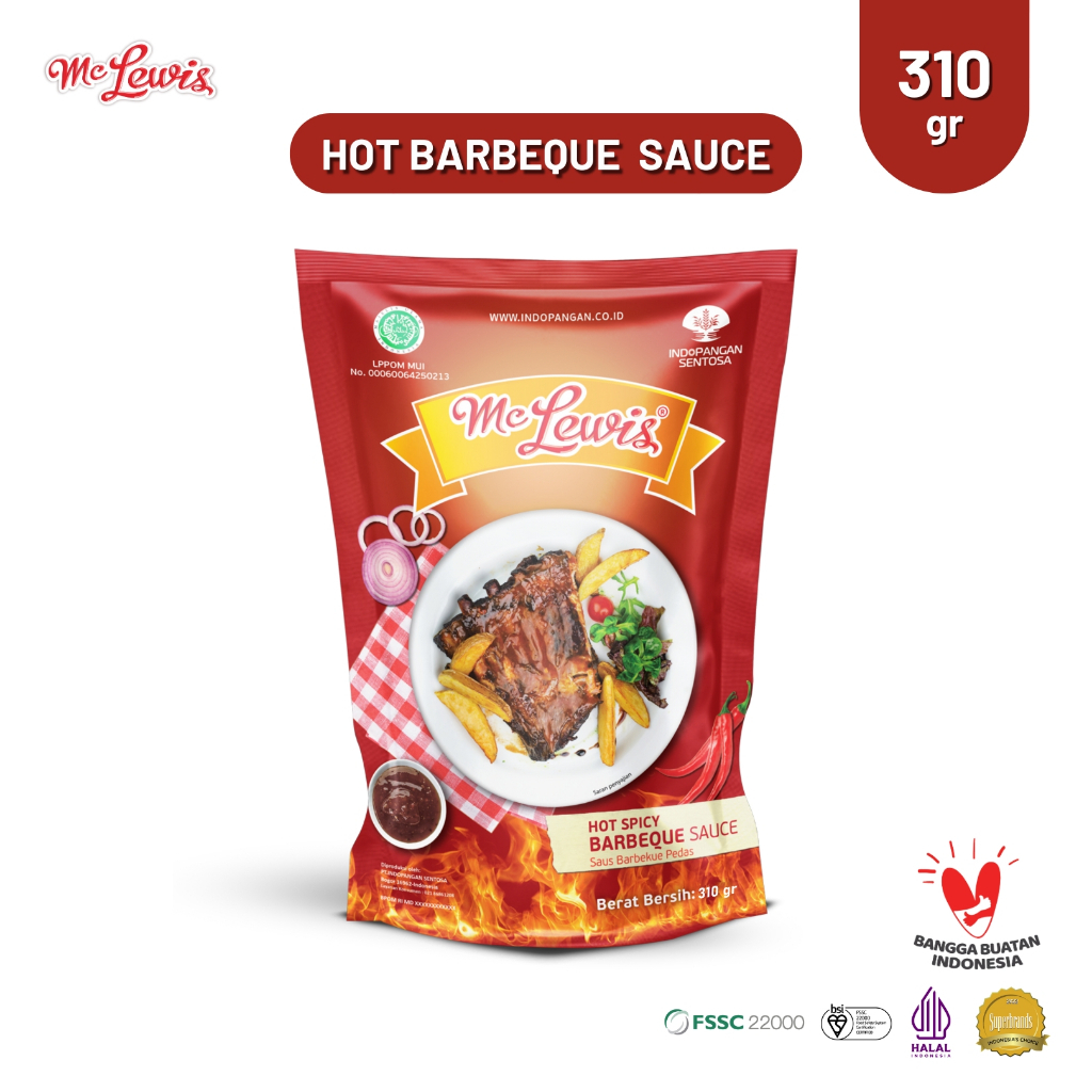 

MC LEWIS Saus Barbeque Pedas 310gr / Hot & Spicy BBQ