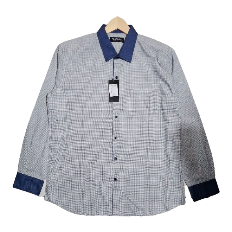 Platini Kemeja Casual Pria Lengan Panjang Slim Fit