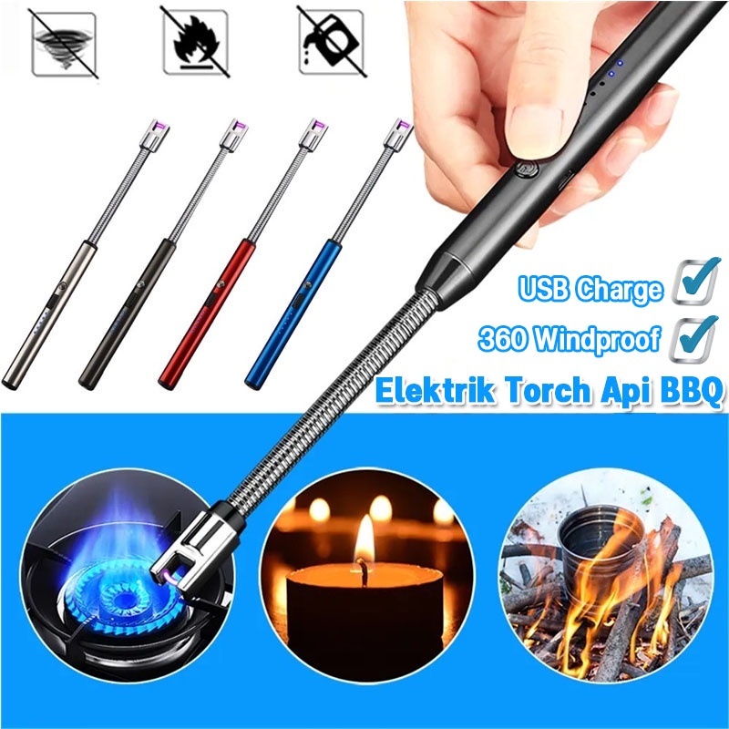 SHp2 JE.ID Korek Api Electric USB Antik Unik Keren Pemantik Api Kompor Gas Korek Gas Api Bara BBQ