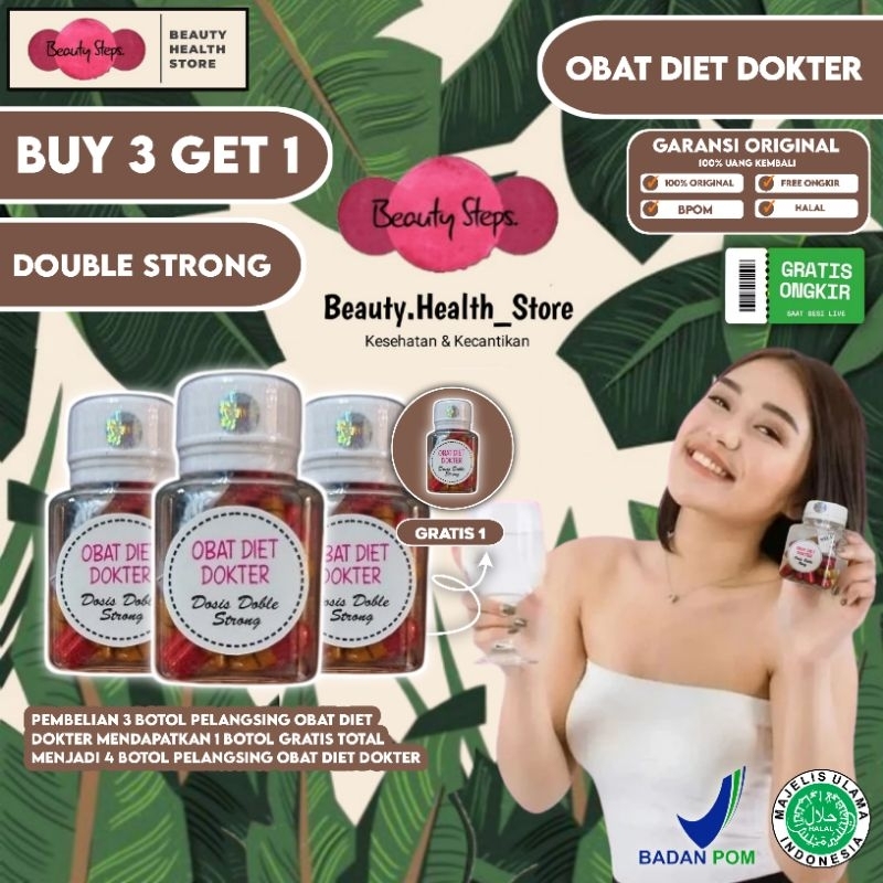 PROMO BELI 3 GRATIS 1 OBAT DIET DOKTER DOUBLE STRONG OBAT DIET DI JAMIN AMPUH / HERBAL DETOX ORIGINA
