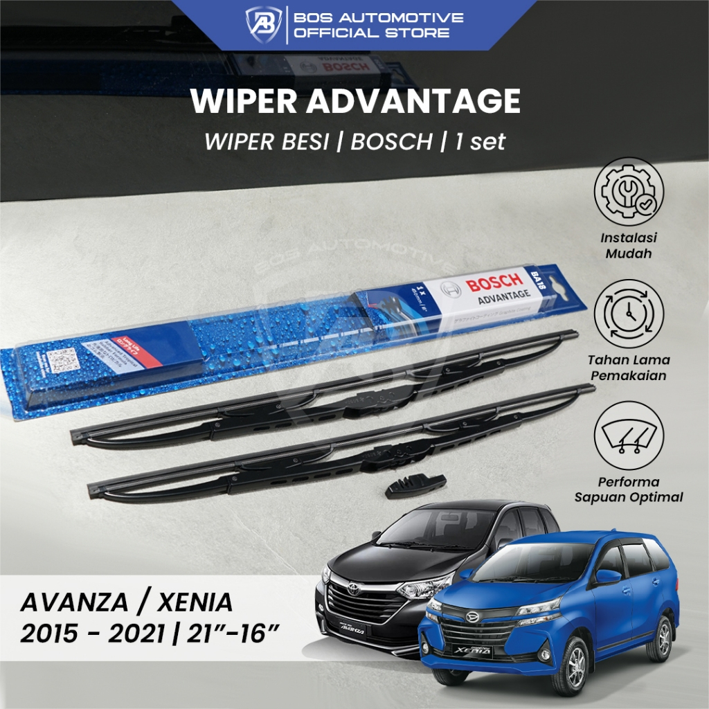 Wiper Blade Bosch Advantage / Besi / Kipas Kaca Depan Mobil GRAND NEW AVANZA (2015 - 2021)/ XENIA /