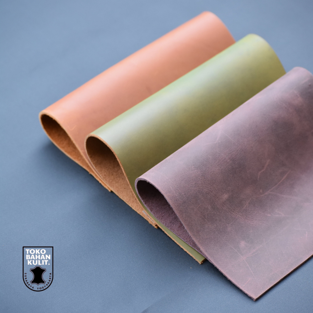 KULIT SAPI LEMBARAN CRAZY HORSE LEATHER SHEET UKURAN A4 (21x30 cm)
