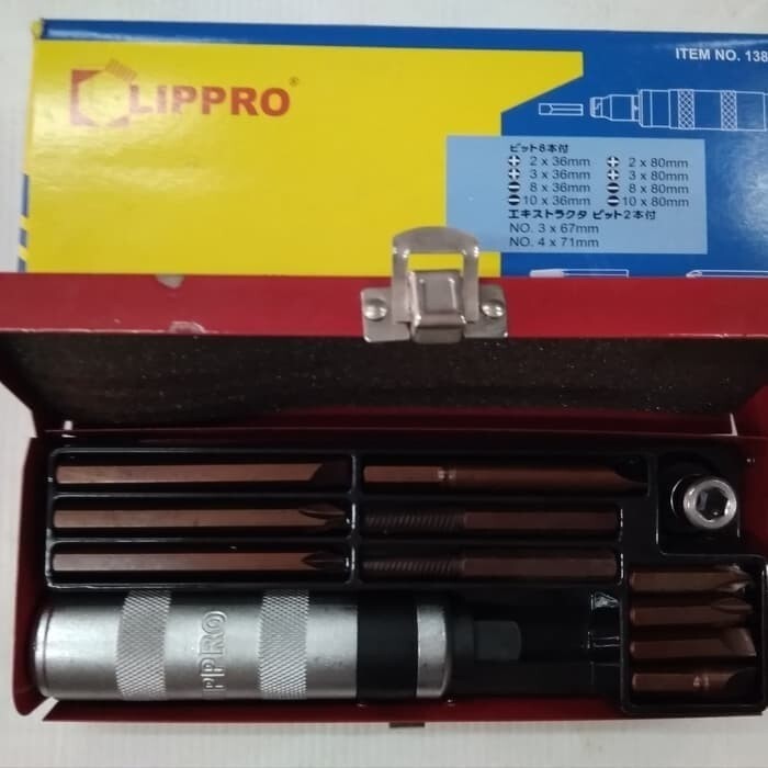 OBENG KETOK SET 11 PCS LIPPRO SCREWDRIVER IMPACT SET