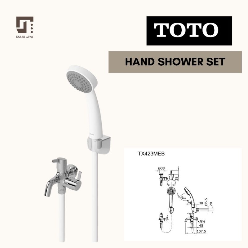 SHOWER TOTO / HAND SHOWER KOMPLIT KRAN CABANG TOTO / KERAN CABANG TOTO KOMPLIT SHOWER