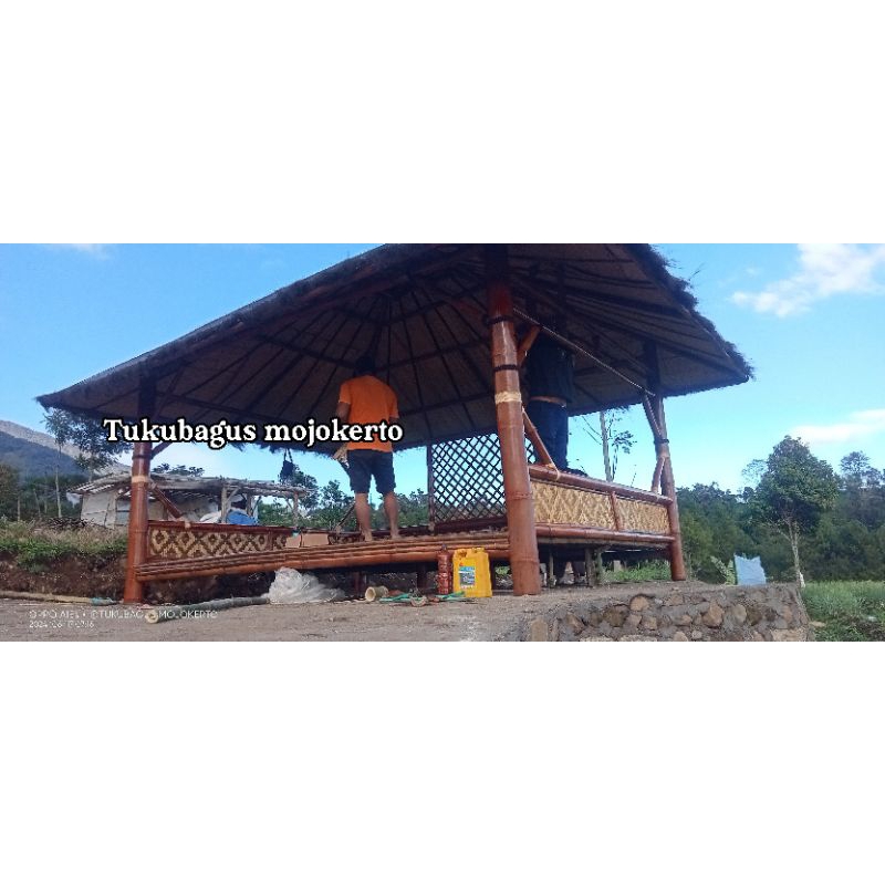 gazebo bambu 4x3 mojokerto tukubagus