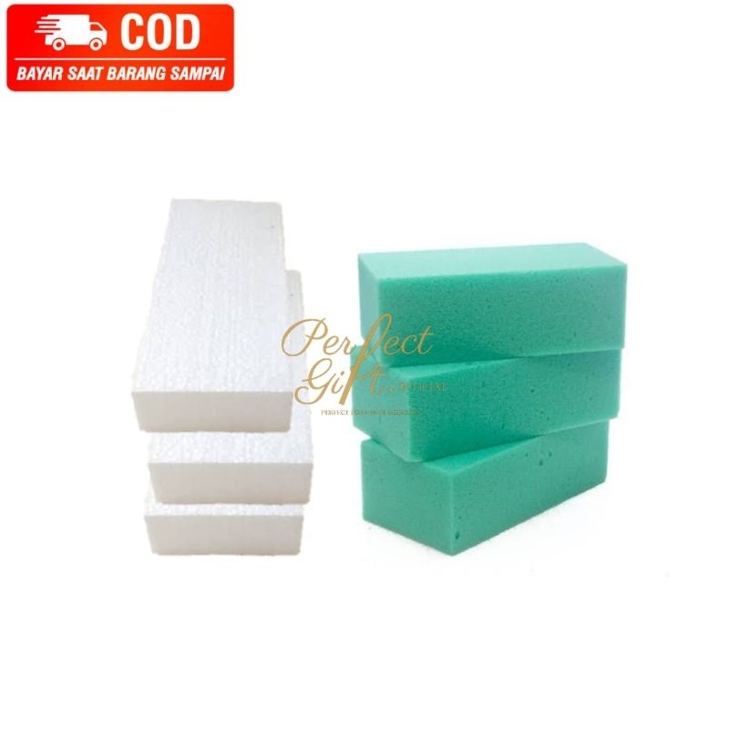 (PERFECTGIFT.OFFICIAL) 1PCS BUSA BUNGA STEROFOAM KERING HIJAU PUTIH DIY EVENT WEDDING ORGANIZER EO W