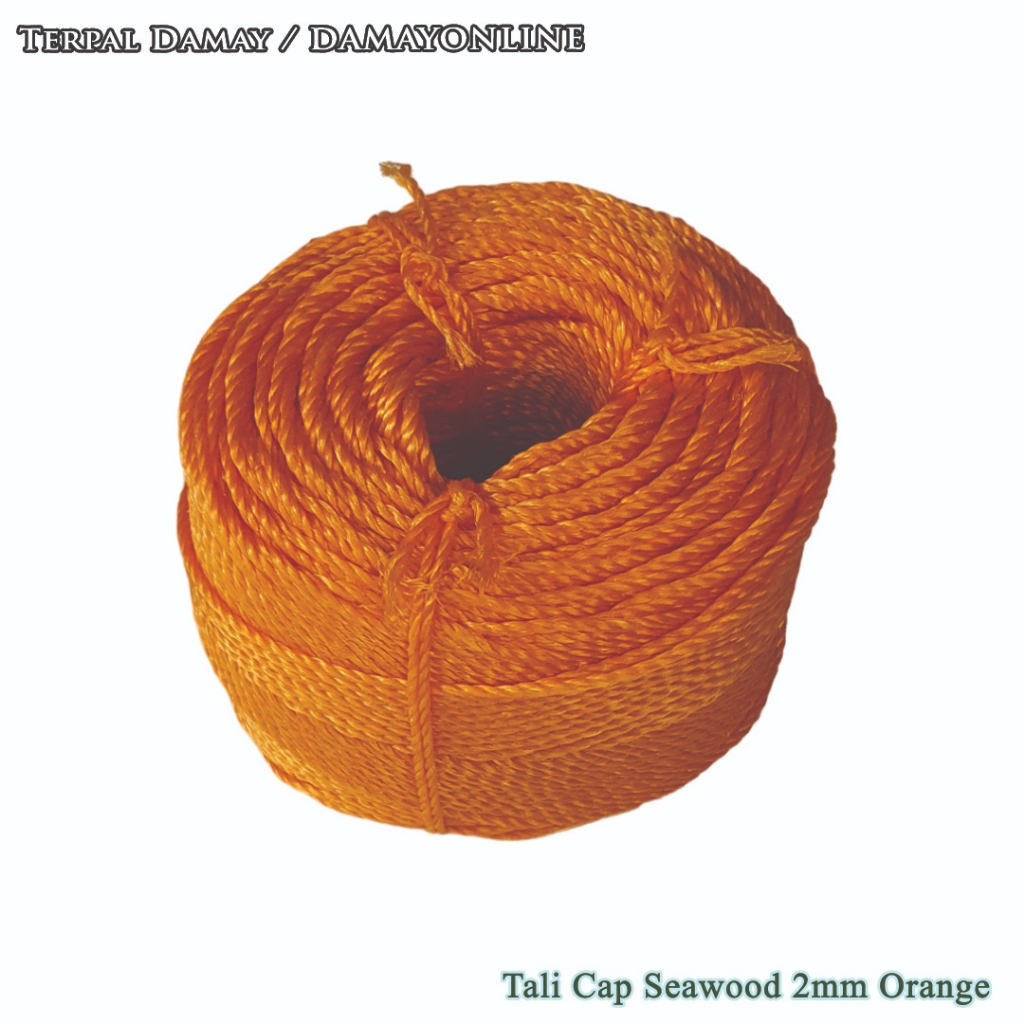 

Tali Tambang PE Cap Seawood 2mm Orange / Rol ( Harga Per Rol )