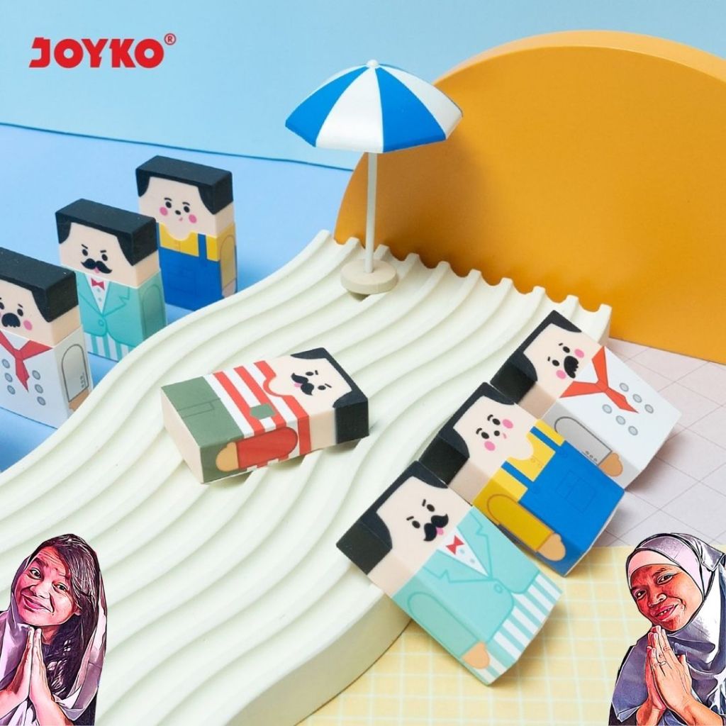 

Penghapus Pensil Joyko ER 125 - Stip Pensil Joyko - Eraser Joyko Man In Costume Erase My Hair ( Hapuslah Rambutku )