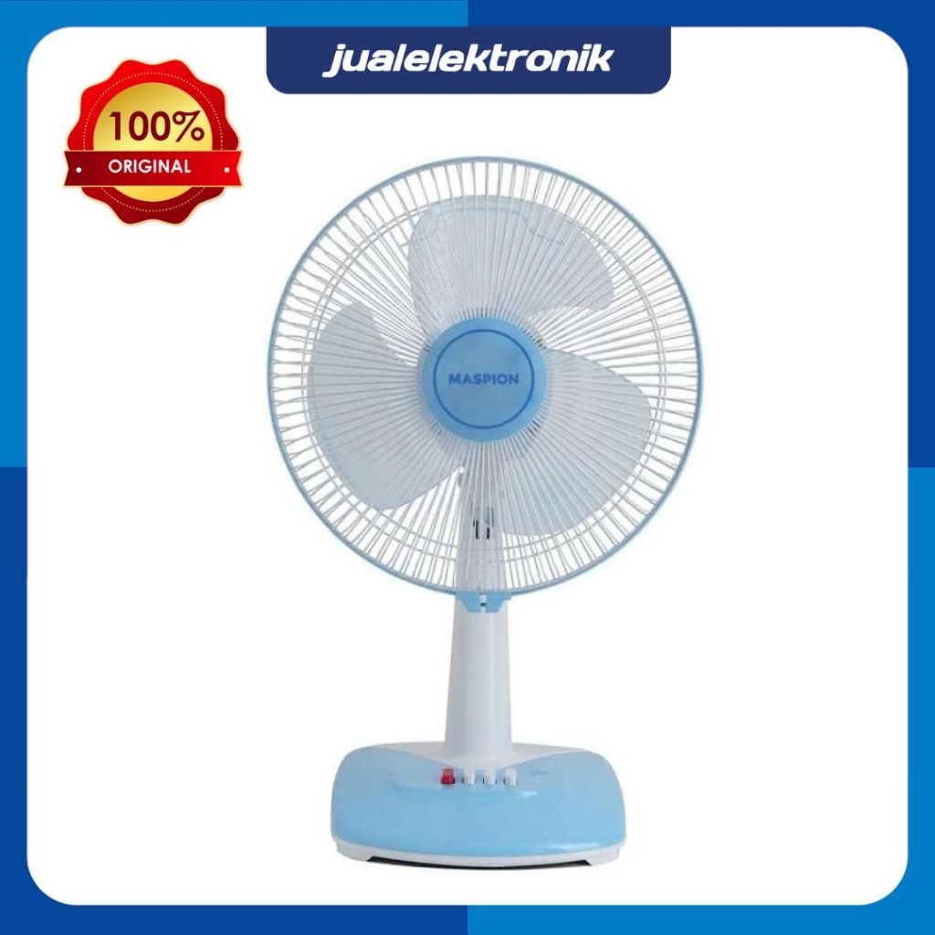 Maspion EF309 – Desk Fan 12 inch Biru Kipas Angin Meja 40 Watt