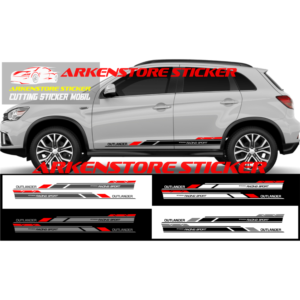 Sticker mitsubishi outlander sticker stiker mobil outlander sticker list outlander