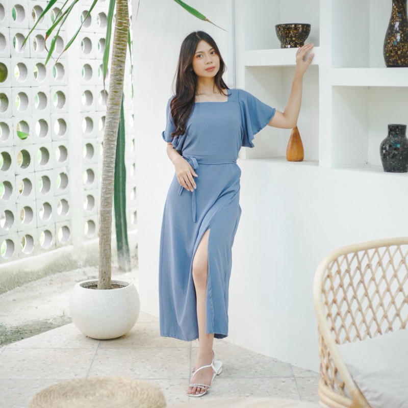 Sherly Dress Korea/Baju Wanita/Korea Style Sabrina Big Size