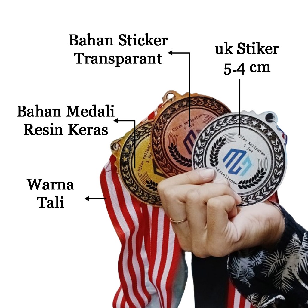 MEDALI /SET JUARA 1 2 3 - MEDALI EMAS PERAK PERUNGGU BAHAN RESIN - MEDALI TOURNAMENT | KEJUARAAN | M