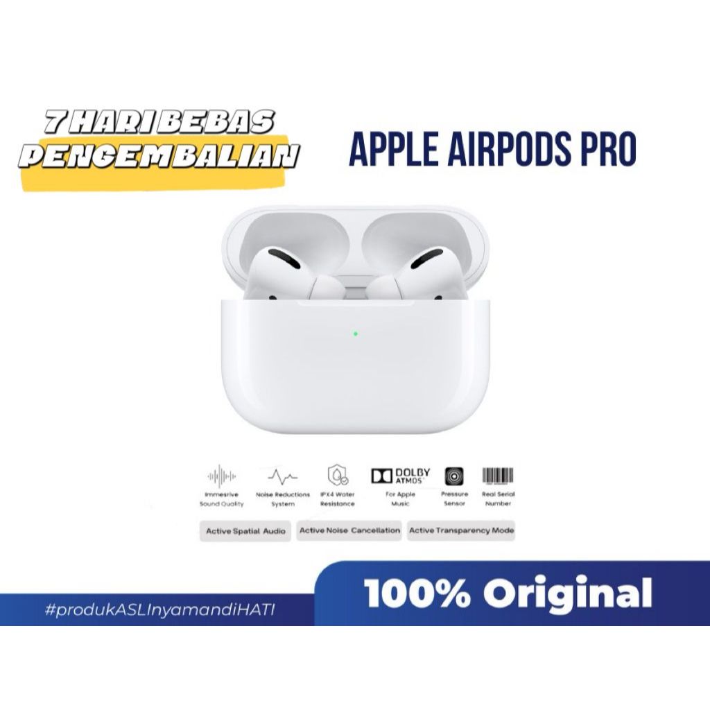 Apple Airpods Pro 1 Original 100% With Wireless Charging Case Second Bergaransi Ex internasional