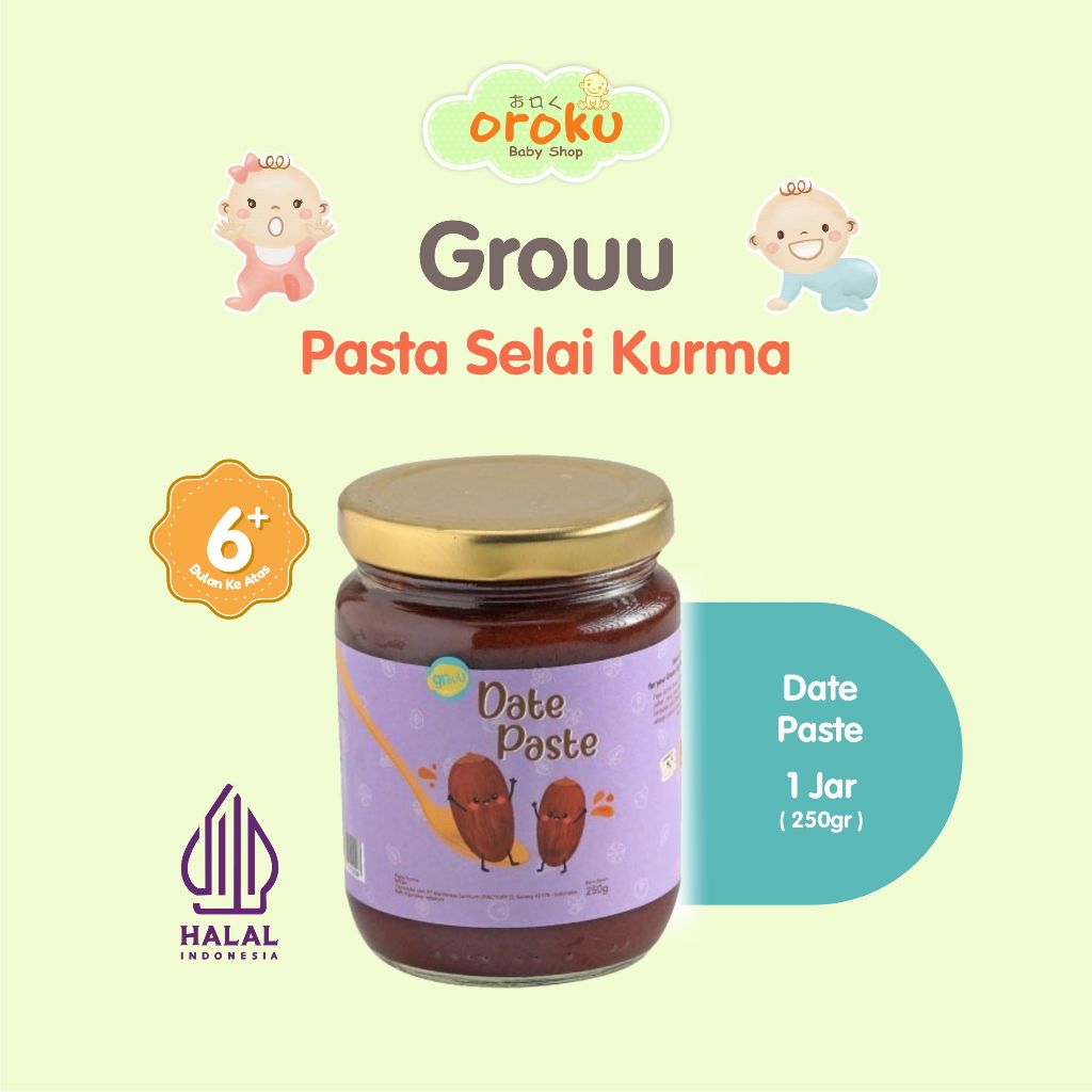 

GROUU PASTA SELAI KURMA 250GR / MPASI BAYI DAN ANAK