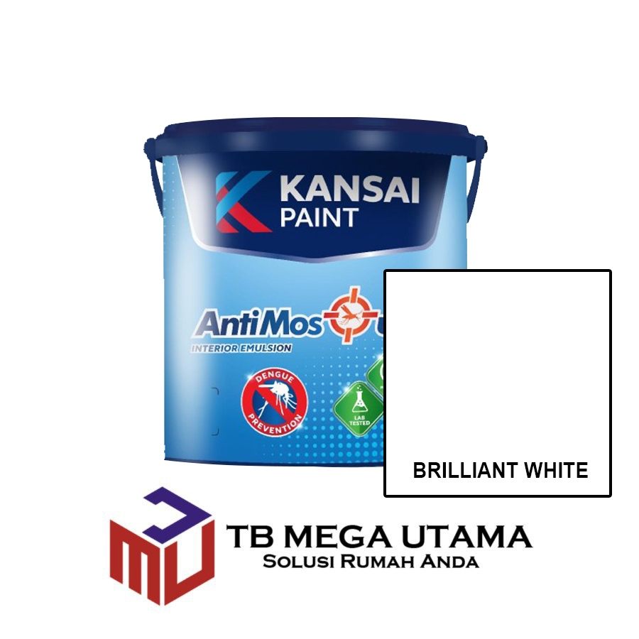 Kansai Paint Anti Mosquito Brilliant White 2,5 Liter | Cat Decorative Tembok Anti Nyamuk Interior