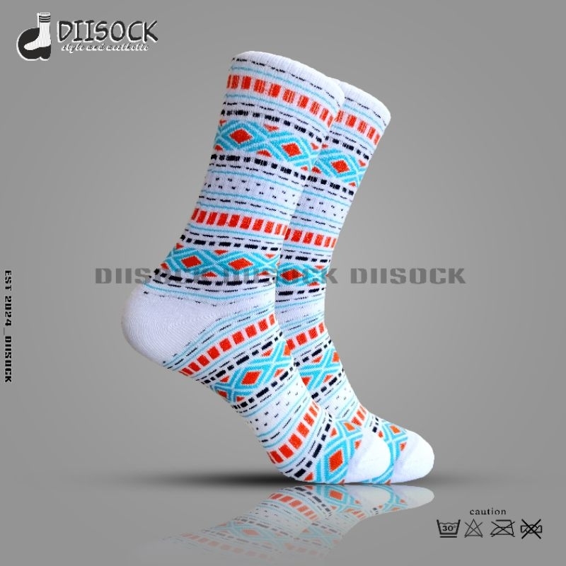 Kaos Kaki Tribal pria panjang putih bahan tebal Termurah diisock